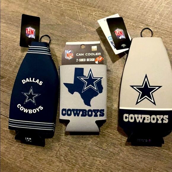 DALLAS Cowboys Koozies 3 piece bundle licensed NEW - Picture 2 of 8